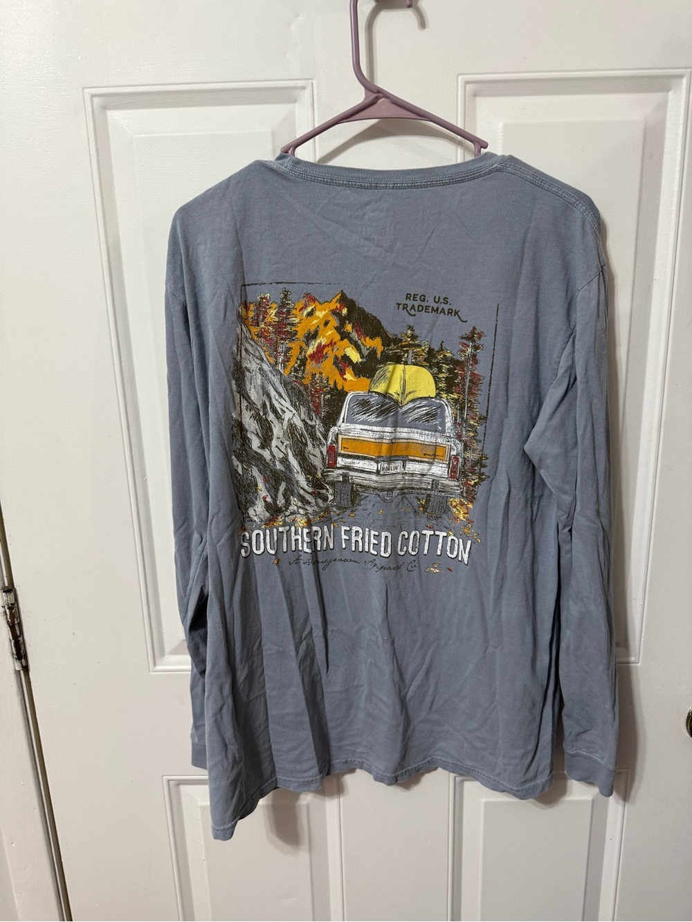 Southern Fried Cotton Gray T-Shirt with White Logo